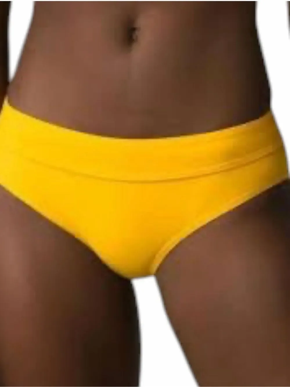 prAna Ramba Swim Bottoms XL Amber Yellow Mid Rise Bikini Bottoms